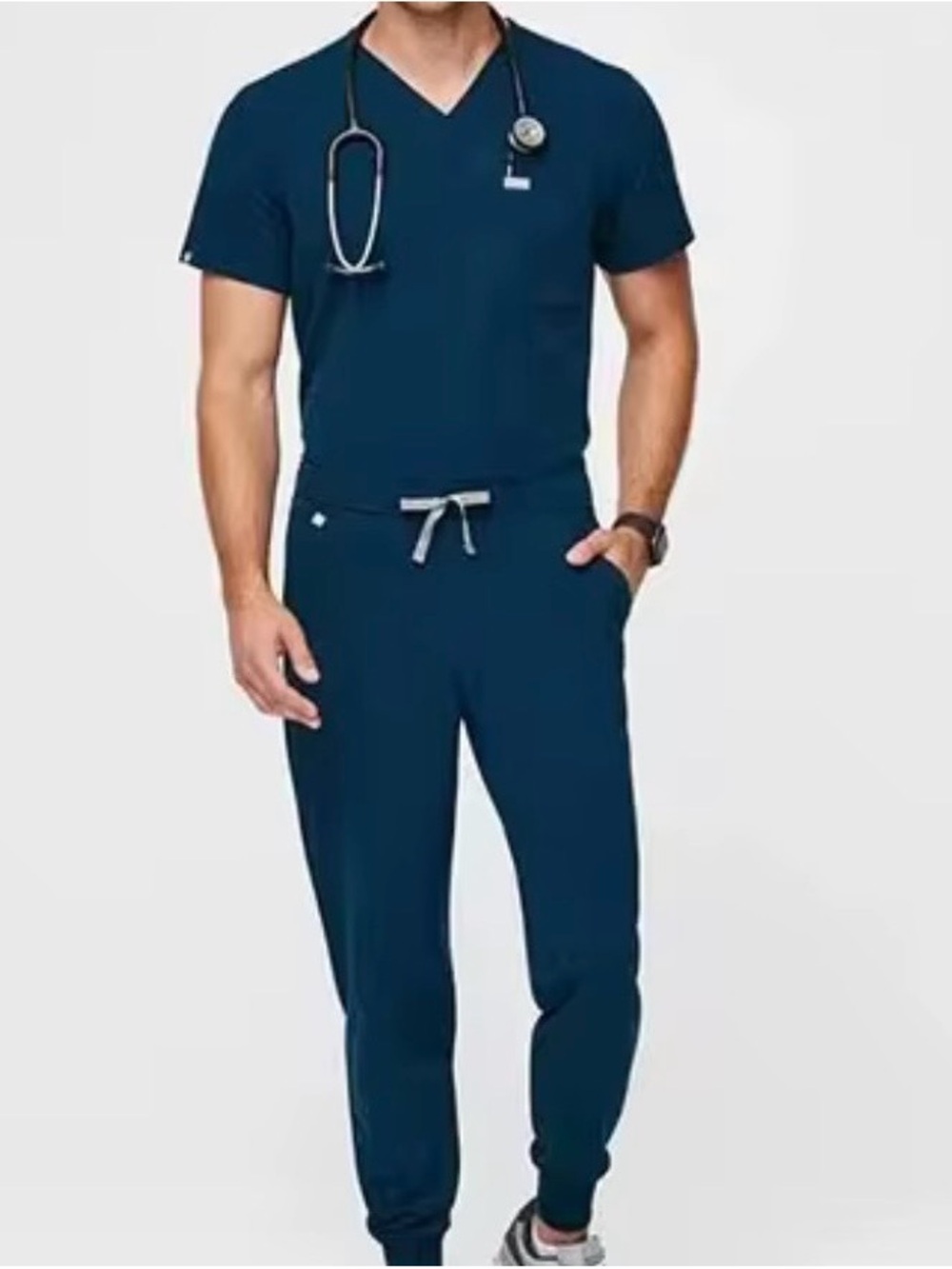 Men's Navy Jogger Scrub Pants